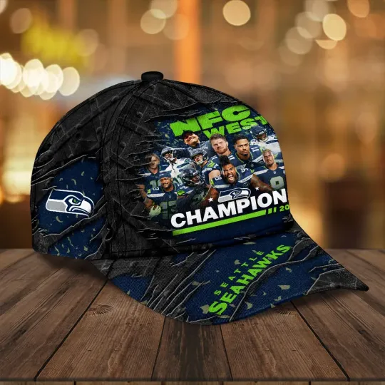 Discover Seahawks 2025 NFC West Champions Classic Cap
