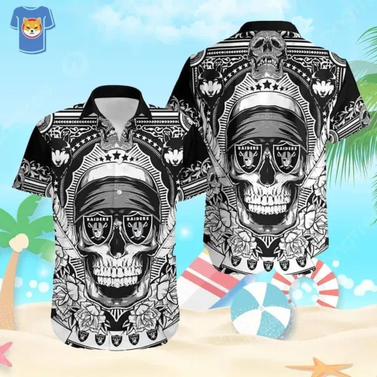 Discover Horror Skull football Las Vegas Football Hawaiian Shirt For Football Fans_suu_43