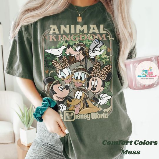 Discover Comfort Colors Mickey and Friends Safari Shirt, Disney Safari Mode Shirt