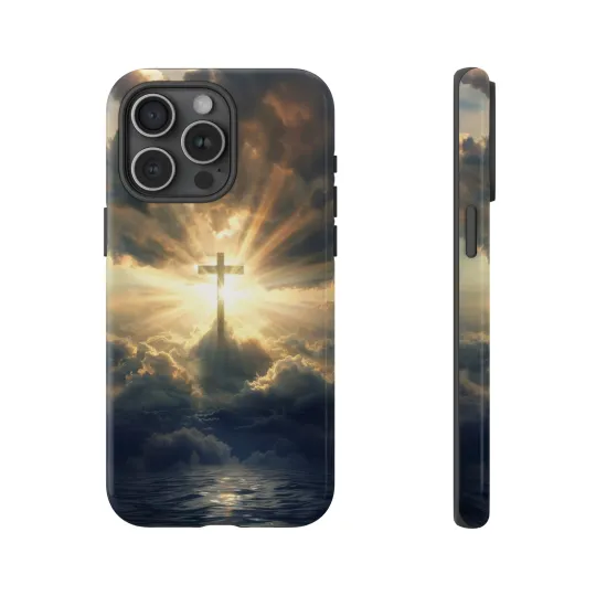 Discover Phone Ink Case for iPhone – Christian Cross Sunrise