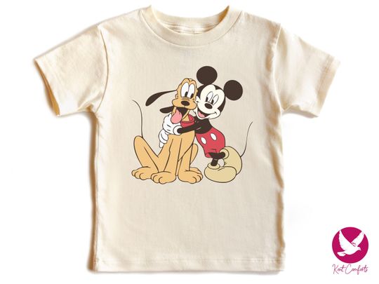 Discover Vintage Disney Mickey Pluto Toddler Shirt, Retro Mickey Mouse Toddler Tee