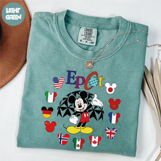 Discover Comfort Colors Epcot Mickey Shirt, Disney Epcot Shirt, Epcot World Traveler Shirt