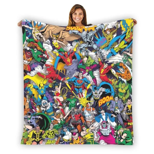 Discover New! DC Comic Super Heroes Soft Warm Single-Side Printing Fleece Blanket