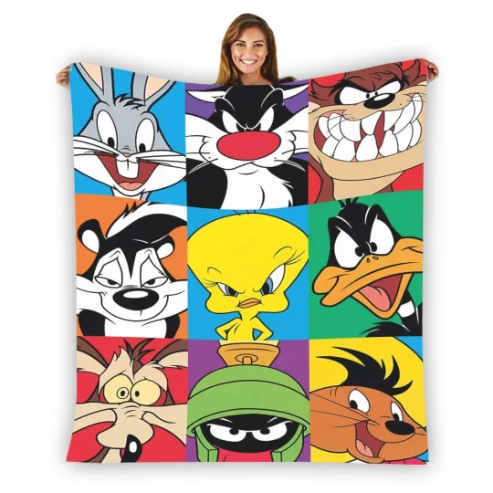 Discover Looney Tunes Characters Soft Warm Single-Side Printing Fleece Blanket