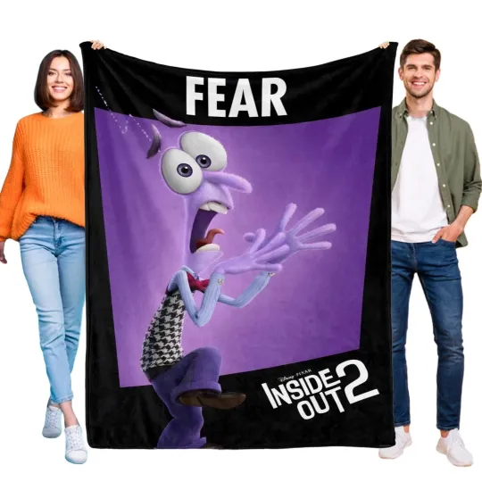 Discover Inside Out 2 Fear Blanket For Kids, Soft Warm Fleece Blanket