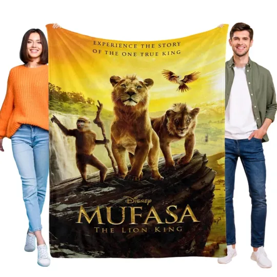 Mufasa The Lion King Throw Blanket For Kids And Adults Soft Cozy Fleece Blanket