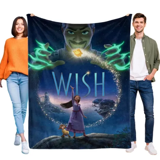 Discover Wish Cartoon Lightweight Super Soft Flannel All Seasons Fleece Blanket