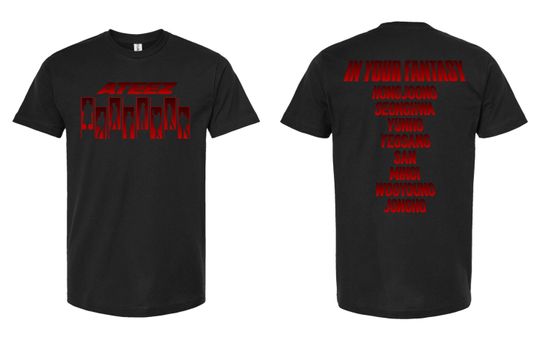 Discover ATEEZ In Your Fantasy Tour T-Shirt, Screen Print Short Sleeve, Golden Hour ATINY, ATEEZ World Tour 2025