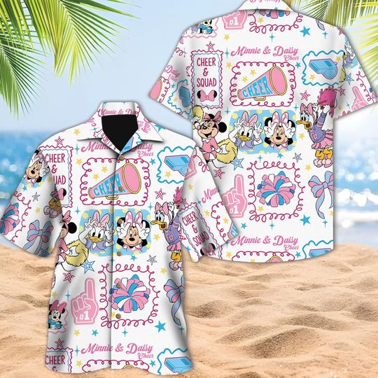 Disney UCA All Star Nationals Hawaiian Shirt, Minnie & Daisy WDW Cheerleading and Dance Championships Cheerleader Cheer Mom Hawaiian Shirt