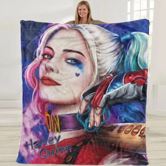 Discover Blanket For Harley Quinn Gifts Boys Girls Men Women Him Fleece Blanket