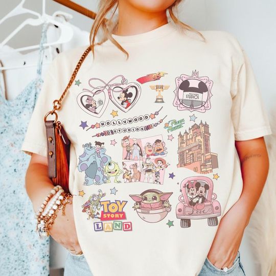 Discover Comfort Colors Disney Hollywood Studios Tee, Mickey and Friends Park Shirt