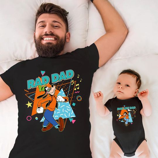 Discover Rad Dad And Rad Like Dad Matching Shirt, Disney Goofy And Max Goofy Shirt