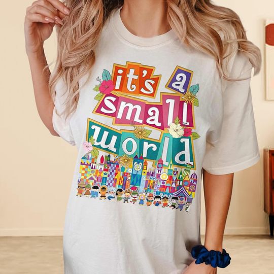 Discover Retro It's A Small World Patel Fantasyland Park Shirt, Disney Dreams Shirt