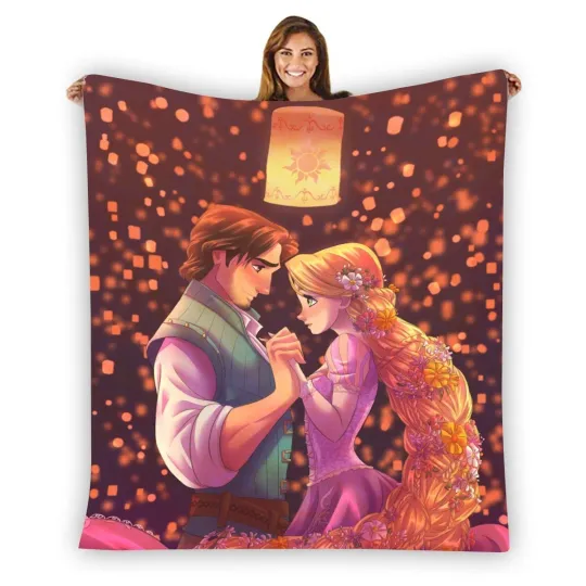 Discover New! Rapunzel Love Romance Printing Fleece Blanket