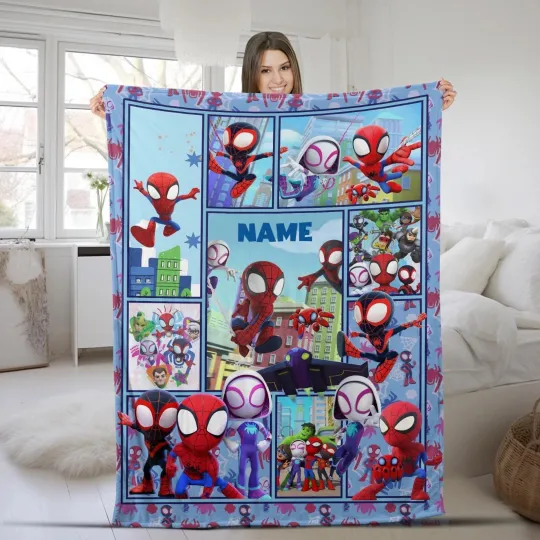 Discover Personalized Spidey And His Amazing Friends Blanket, Spidey Fleece Blanket