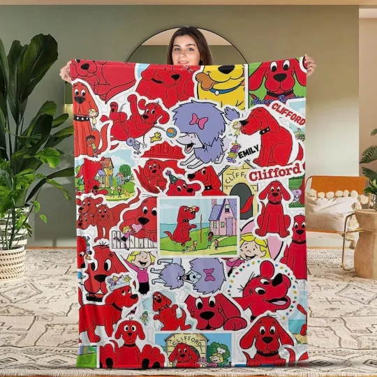 Discover Personalized Clifford The Big Red Dog Fleece Blanket Clifford Cartoon Characters