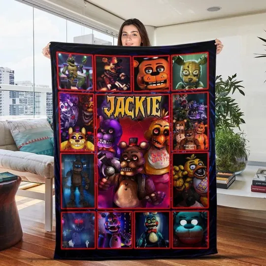 Customized Five Nights At Freddy's Blanket, FNAF Baby Fleece Blanket