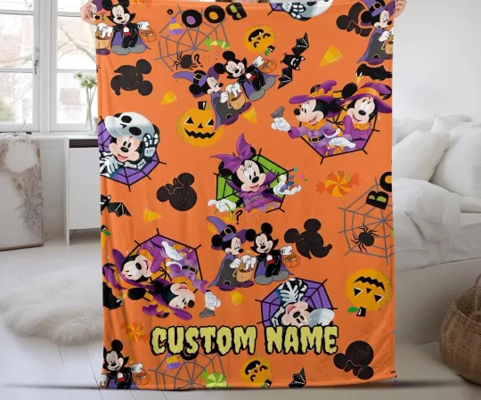 Discover Mickey Minnie Mouse Halloween Fleece Blanket Quilt Mickey And Friends Blanket
