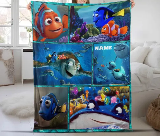 Discover Personalized Disney Finding Nemo Blanket Finding Nemo Fleece Blanket Walt Disney
