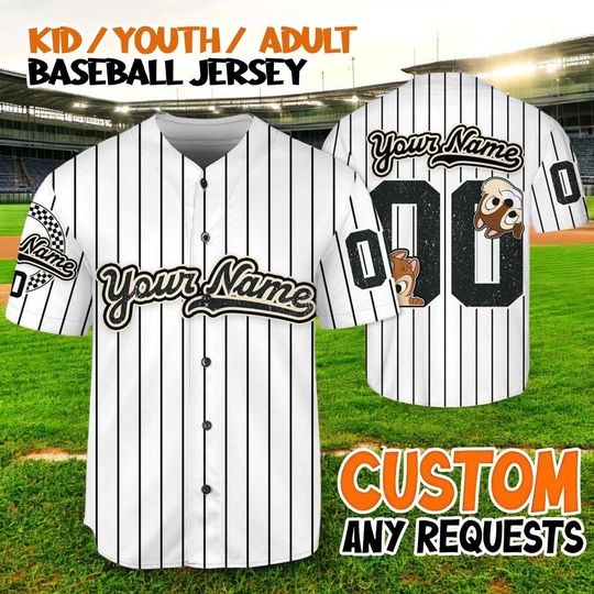 Discover Custom Chip And Dale Baseball Jersey, Disney Jersey Shirt, Personalized Name Number, Matching Disney Trip Outfit For Family