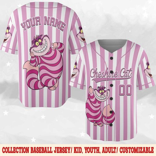 Discover Custom Cheshire Cat Baseball Jersey, Alice And Cheshire Cat Baseball Jersey, Alice The Wonderland Jersey Shirt, Disney Lover Gift G6GH08