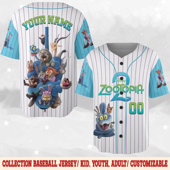 Discover Disney Zootopia 2 Baseball Jersey, Disney Zootopia 2 New Movie Shirt, Gary De Snake Dr Fuzzby Jersey, Disneyland Family Outfit Shirt G5SN01