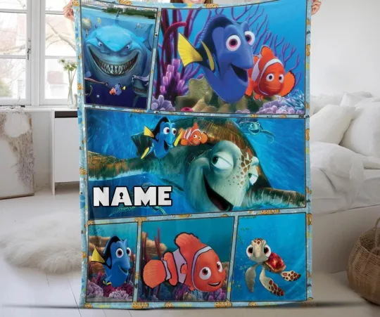 Personalized Family Finding Nemo Blanket Finding Nemo Fleece Blanket Walt Family