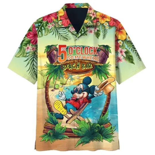 Discover Mickey Mouse Disney IBeach Bar Hawaiian Shirt