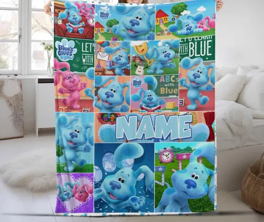 Discover Personalized Blue Clues Blanket Blue Clues Fleece Blanket Blue Clues Birthday