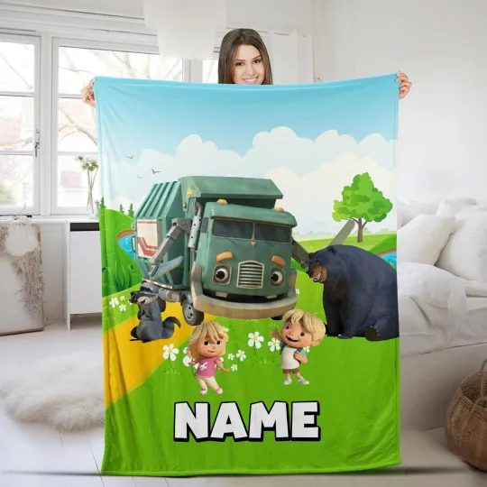 Trash Truck Fleece Blanket Trash Truck Fleece Blanket Trash Truck Birthday Gifts