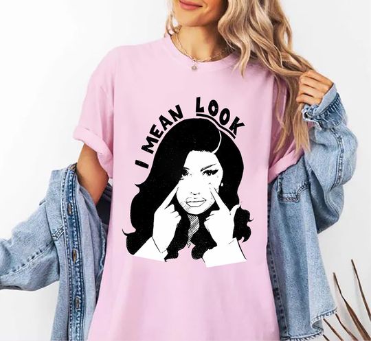 Discover Cardi B I Mean Look viral Meme Funny shirt, Cardi B Little Miss Drama Tour 2026 Shirt, Cardi B Am I The Drama Cardi B Concert 2026 Tee