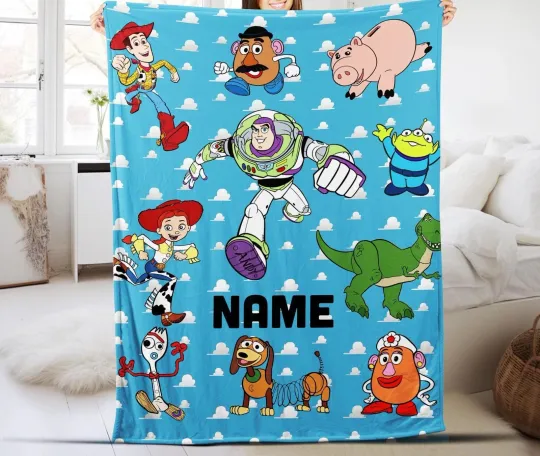 Discover Custom Name Toy Story Blanket, Disney Toy Story Characters Baby Fleece Blanket