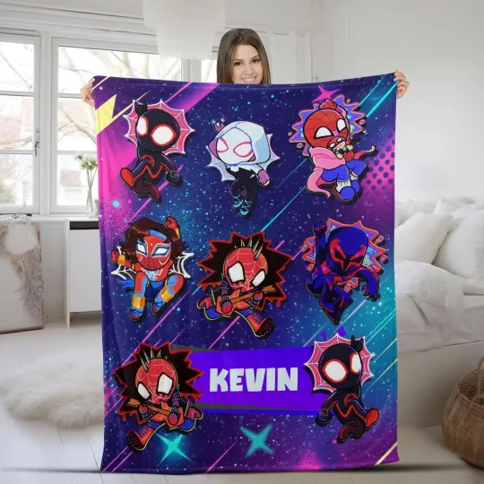 Discover Personalized Name Blanket, Spidey Amazing Friends Super Hero Fleece Blanket
