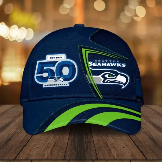 Discover Seahawks 50th Anniversary Classic Cap