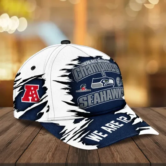 Discover Seattle Seahawk 2026 NFC West Champions Classic Cap