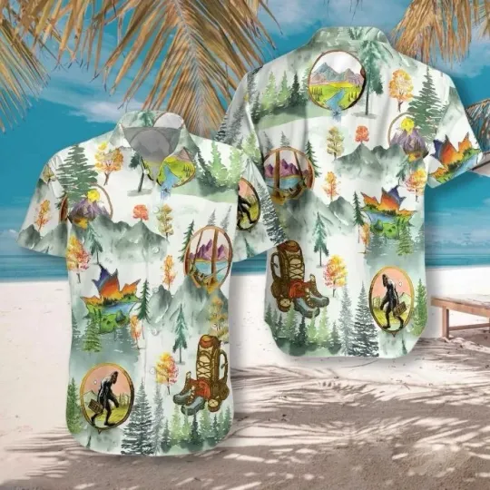 Discover Camping And Hiking Trekking Hawaiian Shirt