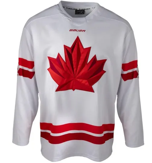 Discover Men's 2026 Team Canada Bauer Olympics White Replica Hockey Jersey