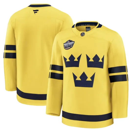 Discover Men's Sweden 2025 4 Nations Face-Off Premium Hockey Jersey