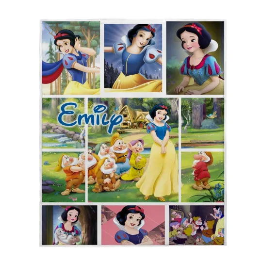 Discover Custom Snow White Family Snow White Princess Fleece Blanket Family Snow White