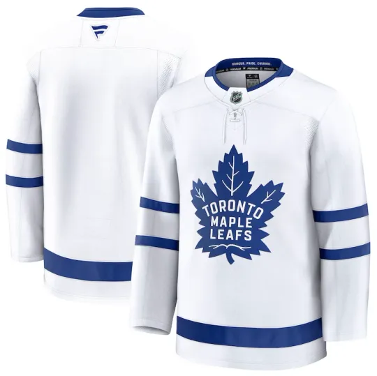 Discover Men's Toronto Maple Leafs Fanatics White Away Premium Jersey -  Blank NHL Hockey