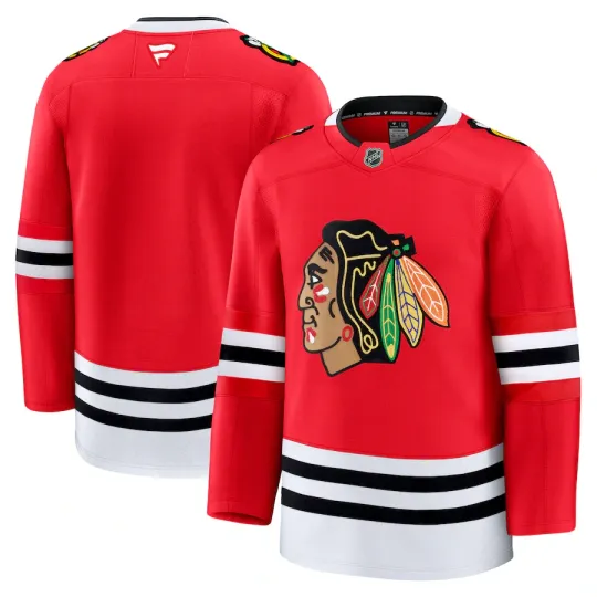 Discover Men's Chicago Blackhawks Fanatics Red Home Premium Jersey -  Blank NHL Hockey