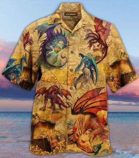 Discover Dragon Legend Print Hawaiian Shirt