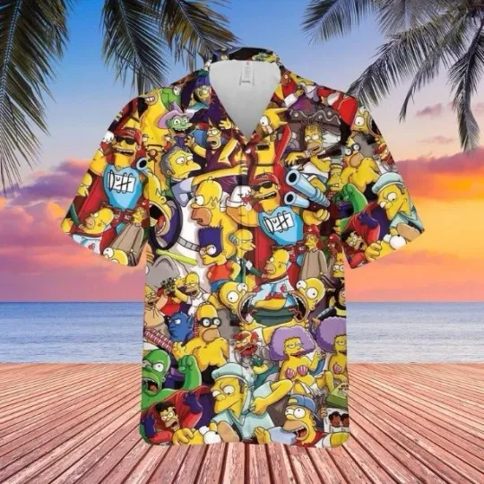 The Simpsons Characters Summer Hawaiian Shirt