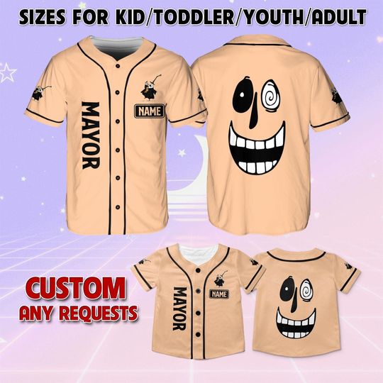 Discover The Nightmare Before Christmas Mayor Baseball Jersey, Mayor Kids Birthday Jersey, The Nightmare Before Christmas Disney Baseball Jersey