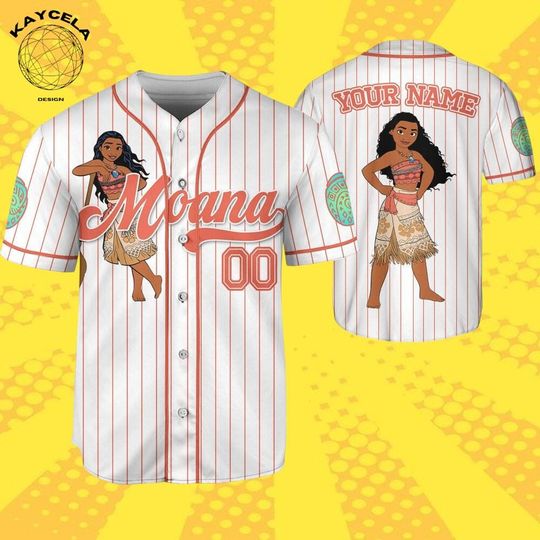 Discover Custom Disney Princess Moana Jersey, Disney Baseball Jersey, Sports Outfits, Cute Gifts For Fans Disney