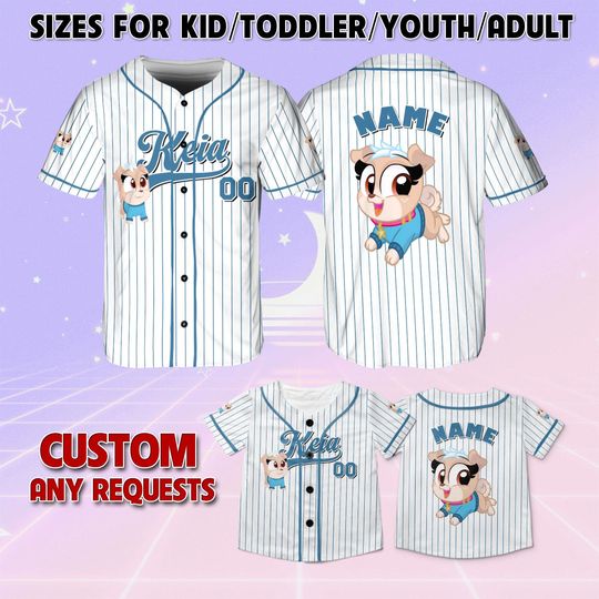 Discover Puppy Dog Pals Keia Baseball Jersey, Disney Keia Characters Jersey, Puppy Dog Pals Cartoon Shirt, Disney Matching Jersey