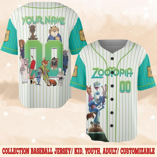Discover Custom Zootopia Jersey Shirt, Disney Zootopia Baseball Jersey, Zootopia Movie Cosplay, Disney Family Shirts, Disney World Shirt NHNT08