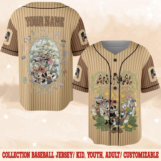 Discover Personalized Disney Animal Kingdom Baseball Jerseys, Safari Mode Disney Shirt, Family Vacation, Mickey and Friends Animal Kingdom NHNT06