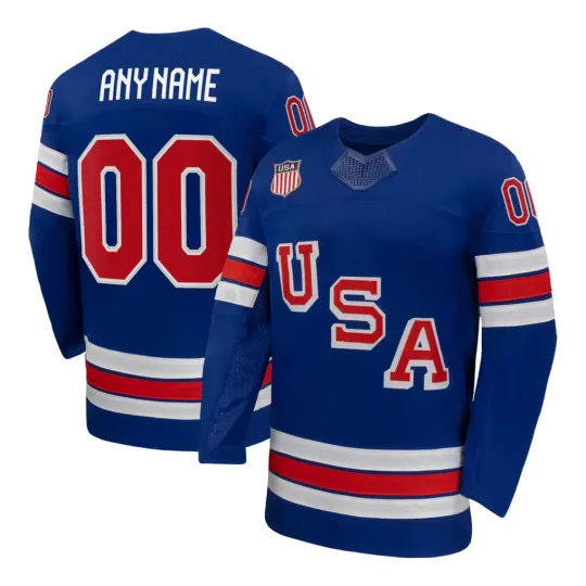 Discover Men's Royal 2026 Home Replica Hockey Jersey, Custom Stitched