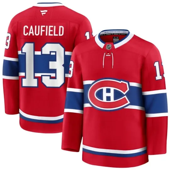 Discover Men's Montreal Canadiens Cole Caufield Red Home Hockey Jersey